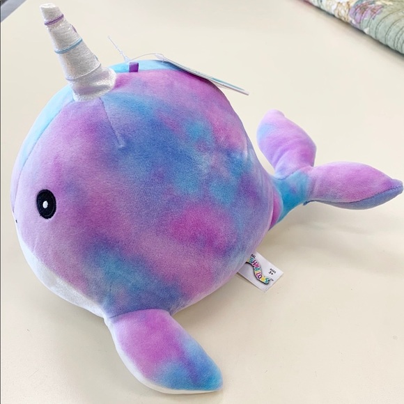 Squishmallows Hallie Narwhal KellyToy Official Squishy Kids Unisex Collectibles - Picture 5 of 10